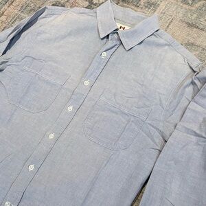 Roots Canada denim button up/button down shirt